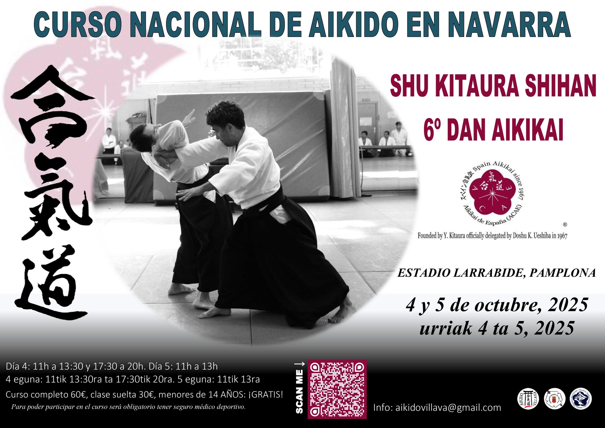 Curso Nacional de Aikido con Shu Kitaura en Pamplona. 04-10-25